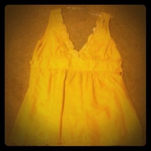 Pretty yellow top with tie back