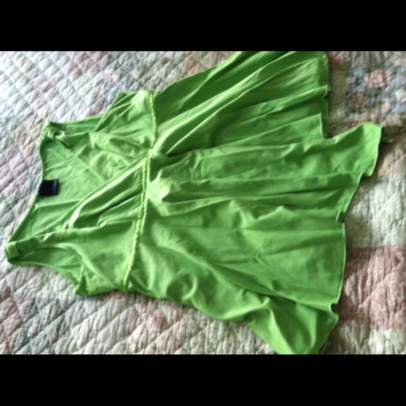Lime green shirt, tank baby doll cut