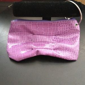 Crocodile print wristlet