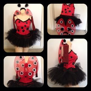 5 piece Ladybug Halloween tutu costume
