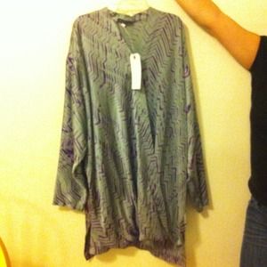 Silky chevron patterned tunic