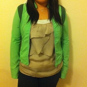 Light weight nylon racer jacket