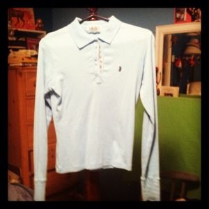 Juicy light blue long sleeved polo