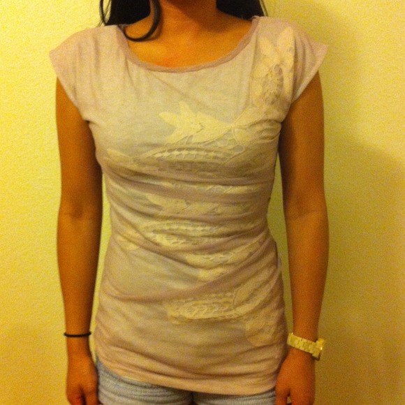 Baby pink mesh top