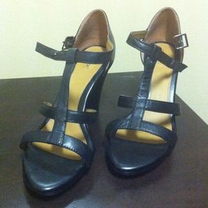 Black soft shoe heels