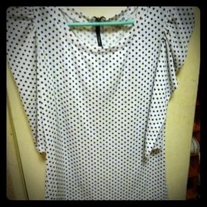 Black and white polka dot shirt!
