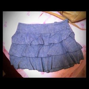 Tiered, ruffled skirt.