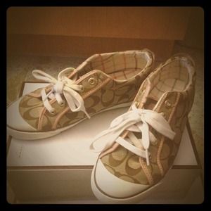 Tan Coach sneakers
