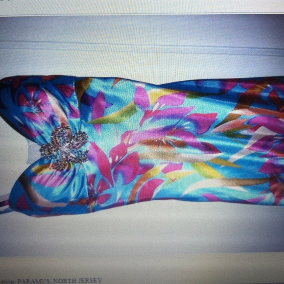 Beautiful cache gown. Blue with flowers.