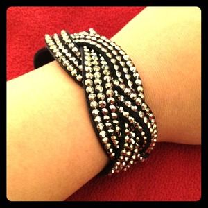 SOLD! 💜Rhinestone braided bracelet