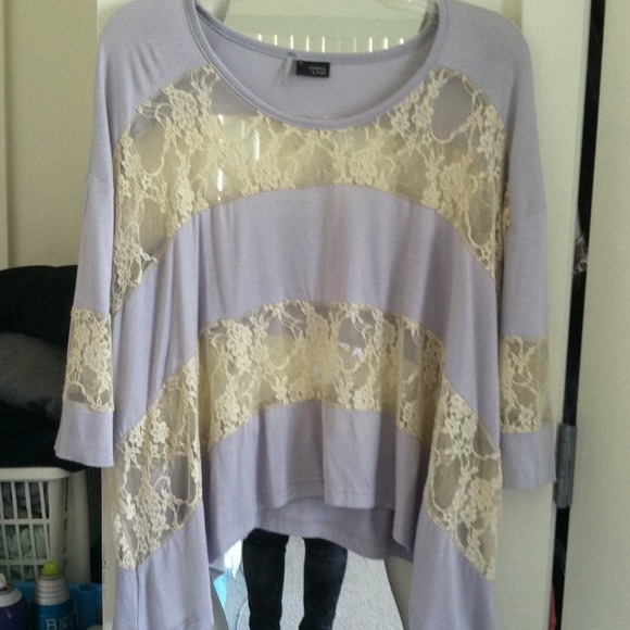 Pastel Purple Lace Top!