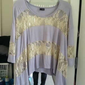 Pastel Purple Lace Top!