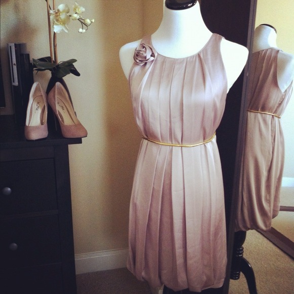 MaxMara Dresses & Skirts - Gorgeous 100% silk nude-colored bubble dress