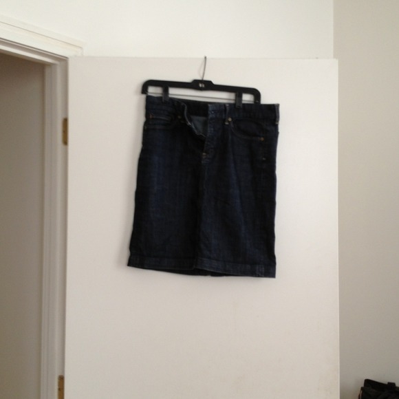 Denim pencil skirt