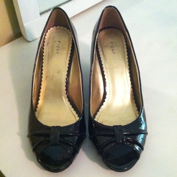 Black Patent Wedges