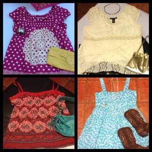 For @patandg1 Bundle of 3 blouses and 1 dress