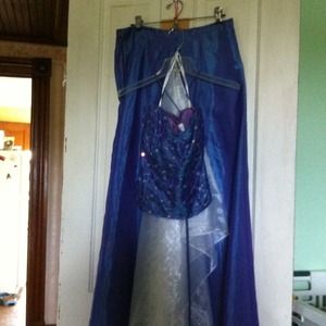 Purple and blue prom dress