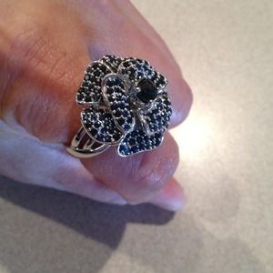 3ct 189 pieces nature blue sapphire rose ring