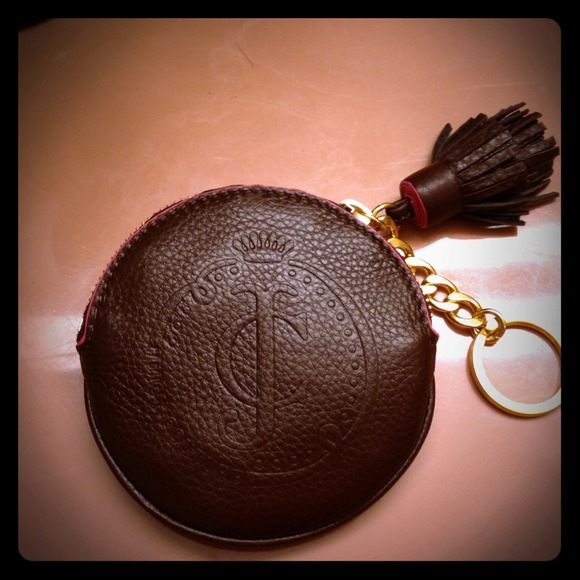 *SOLD* plum leather coin purse
