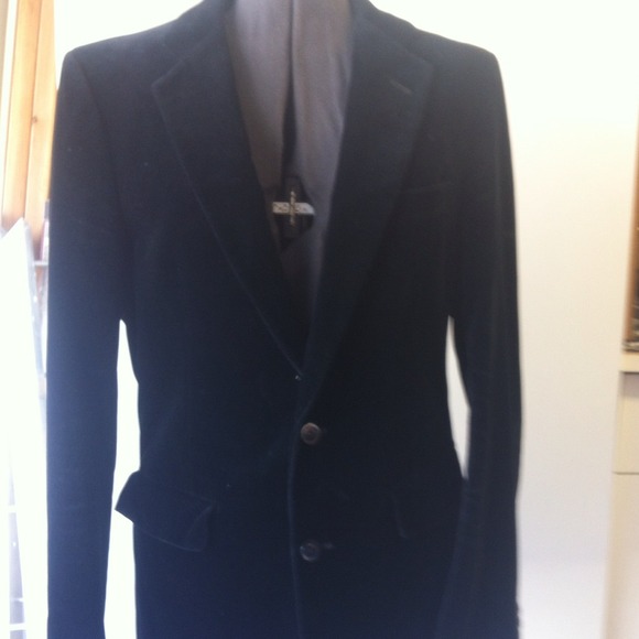 Vintage black velvet men's evening jacket - Picture 1 of 3