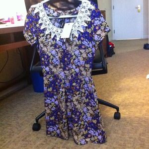Purple floral dress