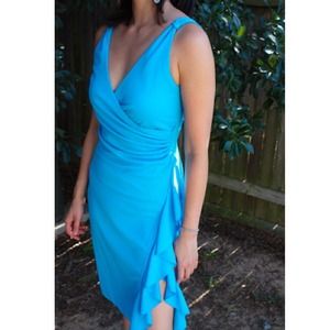 Express Dresses & Skirts - SOLD!!! Blue ruffled dress Express Dresses & Skirts - SOLD!!! Blue ruffled dress