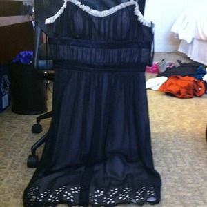 Black chiffon dress