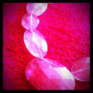 Jewelry - adorable pink stone necklace with goldtone closure Jewelry - adorable pink stone necklace with goldtone closure