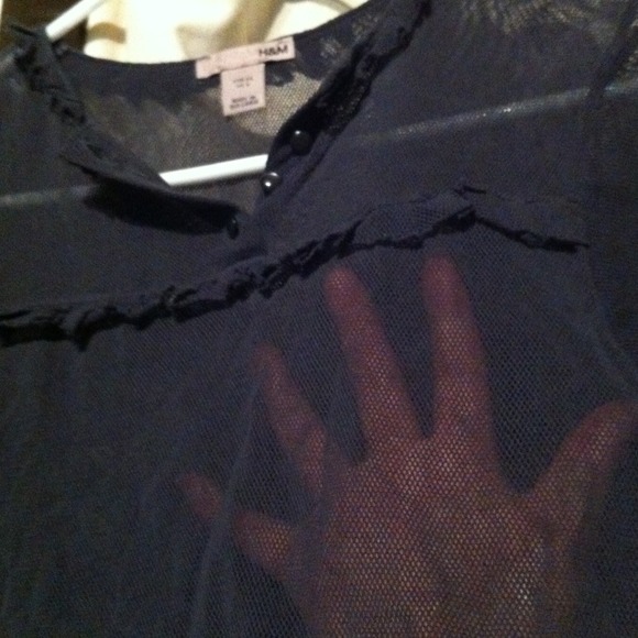 Grey mesh button up top - Picture 2 of 2