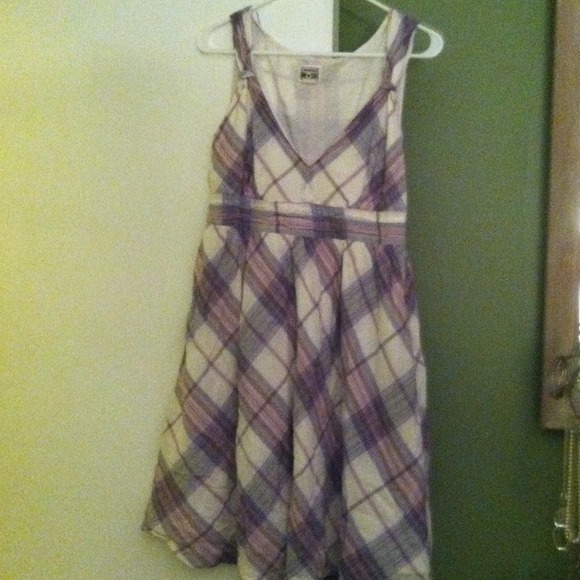 Converse all star purple and blue plaid sundress