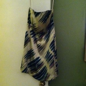 Limited brand silk blend strapless mini dress