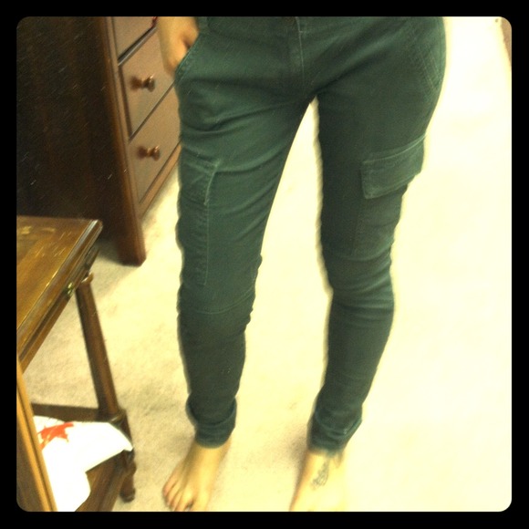 🔴SOLD-RESERVED Green soft jeans.