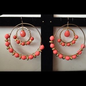 💋Coral Chandelier Earrings