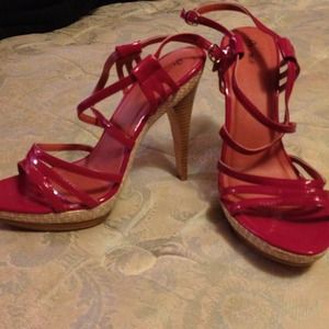 Pink strappy heel