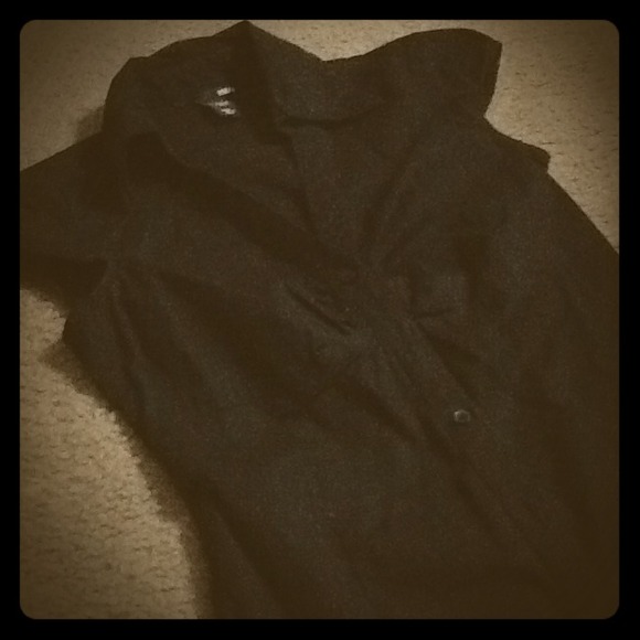 Black shirt dress