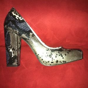 Nine West Faux Snake Skin Heels