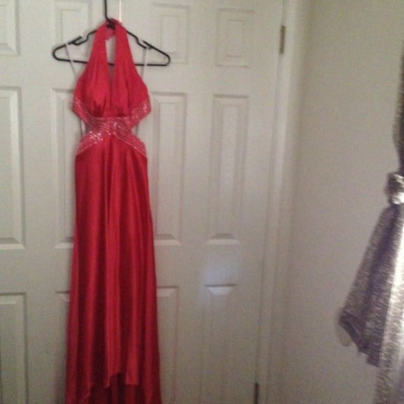 Peach colored prom dress reserved for @sjdolls