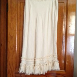 ❌❌SOLD❌❌ Cream colored linen boho skirt.