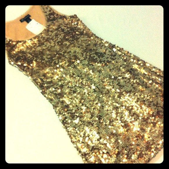 INC (Macy's) Dresses & Skirts - Reduced - Gold Sequined Cocktail Dress (Brand New)