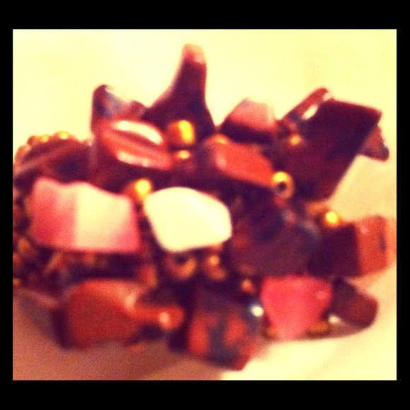 Brown stone ring