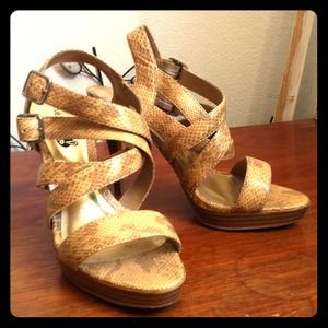 Strappy crocodile sandals