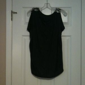 Ann Taylor Tops - Reserved👇price reduced👇Gray top with stone emb Ann Taylor Tops - Reserved👇price reduced👇Gray top with stone emb