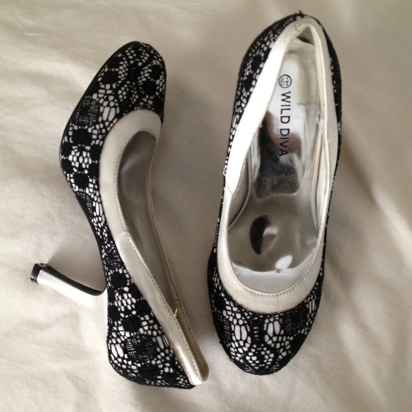 Ivory with Lace Heals