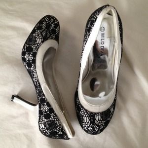 Ivory with Lace Heals
