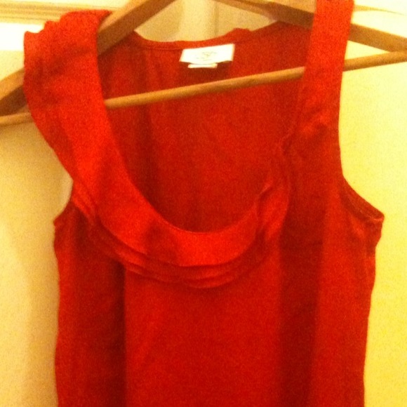 Reserved--@ nicolec0625 Bright red silk blouse