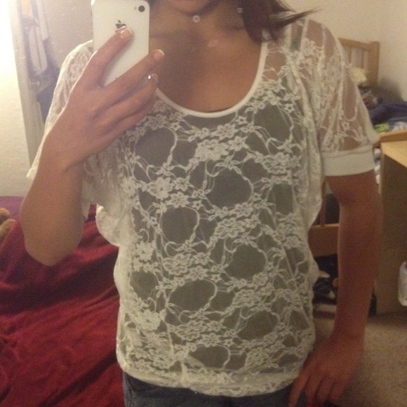 White lace top