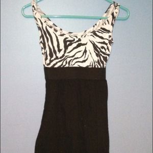 Black and zebra dress