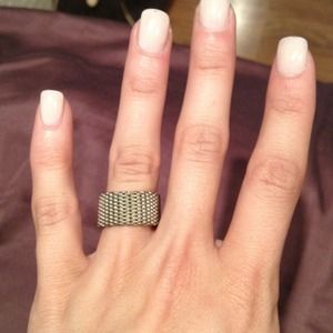 Tiffany inspired mesh ring
