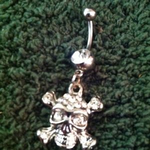 Skull-N-Cross Bones Belly Ring