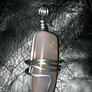 Polish Stone Wrap Pendant